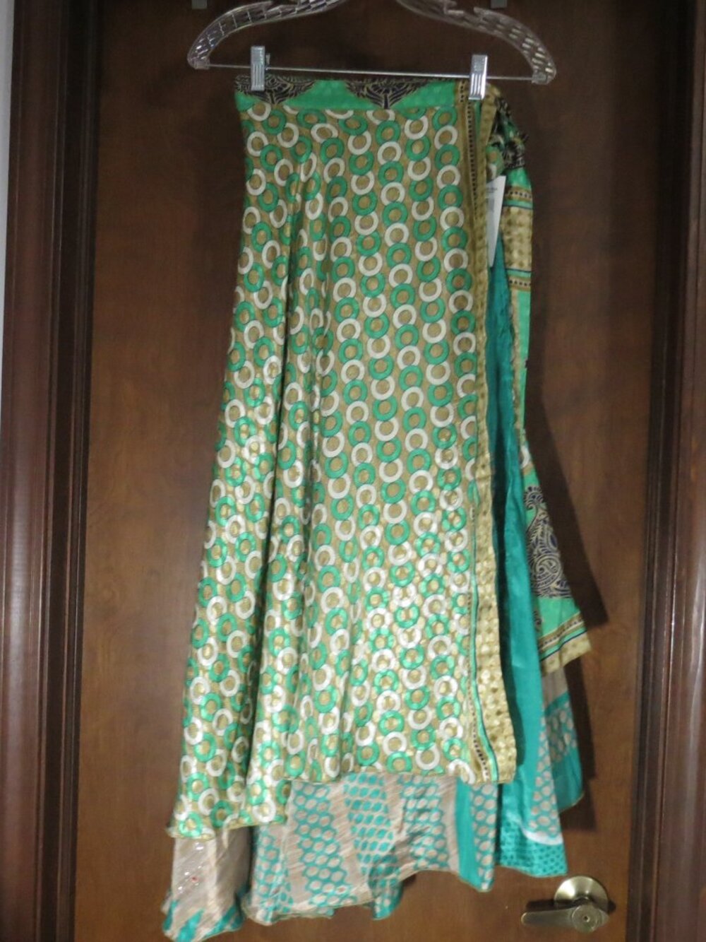 NEW WITH TAGS Darn Good Yarn Sari Wrap Skirt Size Regular Ankle 2-12 Amla and Bl